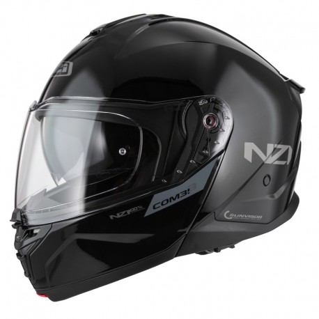 KASK MOTOCYKLOWY NZI COMBI 3 DUO BLACK M