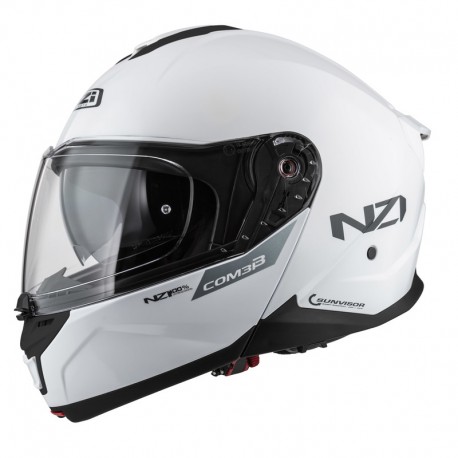 KASK MOTOCYKLOWY NZI COMBI 3 DUO WHITE S