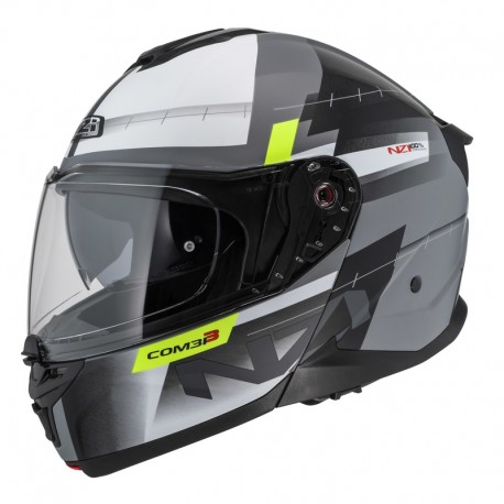 KASK MOTOCYKLOWY NZI COMBI 3 DUO METRIC NARDO GREY WHITE MATT XXL