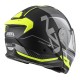 KASK MOTOCYKLOWY NZI COMBI 3 DUO ORBE BLACK ANTRACITE YELLOW MATT XS