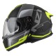 KASK MOTOCYKLOWY NZI COMBI 3 DUO ORBE BLACK ANTRACITE YELLOW MATT L