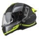 KASK MOTOCYKLOWY NZI COMBI 3 DUO ORBE BLACK ANTRACITE YELLOW MATT XL