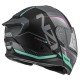 KASK MOTOCYKLOWY NZI COMBI 3 DUO ORBE BLACK ANTRACITE BEIGE TURQUOISE MATT XS