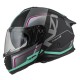 KASK MOTOCYKLOWY NZI COMBI 3 DUO ORBE BLACK ANTRACITE BEIGE TURQUOISE MATT M