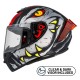 KASK MOTOCYKLOWY NZI TRENDY STREAM RAPTOR BLACK GREY RED S MATT S