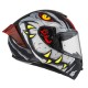 KASK MOTOCYKLOWY NZI TRENDY STREAM RAPTOR BLACK GREY RED S MATT S