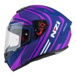 KASK MOTOCYKLOWY NZI TRENDY STREAM CONNECTED DARK BLUE PINK MATT XS
