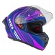 KASK MOTOCYKLOWY NZI TRENDY STREAM CONNECTED DARK BLUE PINK MATT M