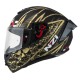 KASK MOTOCYKLOWY NZI TRENDY STREAM FLAG BLACK GOLD MATT S