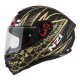KASK MOTOCYKLOWY NZI TRENDY STREAM FLAG BLACK GOLD MATT M