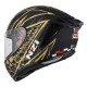 KASK MOTOCYKLOWY NZI TRENDY STREAM FLAG BLACK GOLD MATT M