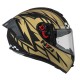 KASK MOTOCYKLOWY NZI TRENDY STREAM FLAG BLACK GOLD MATT XL