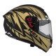 KASK MOTOCYKLOWY NZI TRENDY STREAM FLAG BLACK GOLD MATT XXL