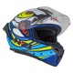 KASK MOTOCYKLOWY NZI TRENDY STREAM OCELO BLUE WHITE SKY BLUE MATT L
