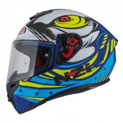 KASK MOTOCYKLOWY NZI TRENDY STREAM OCELO BLUE WHITE SKY BLUE MATT XL