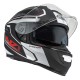 KASK MOTOCYKLOWY NZI EURUS 4 STREAM DUO CHARMANT BLACK WHITE TINTED S MATT XS