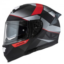 KASK MOTOCYKLOWY NZI EURUS 4 STREAM DUO VANGUARD BLACK ANTRACITE RED TINTED S MATT M