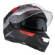 KASK MOTOCYKLOWY NZI EURUS 4 STREAM DUO VANGUARD BLACK ANTRACITE RED TINTED S MATT M