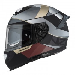 KASK MOTOCYKLOWY NZI EURUS 4 STREAM DUO VANGUARD BLACK SAND RED TINTED S MATT XS
