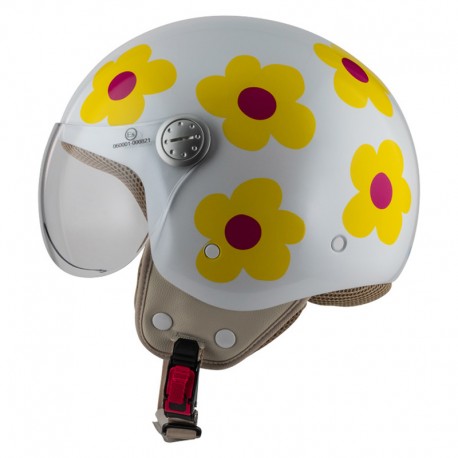 KASK MOTOCYKLOWY NZI PASARELA MARGARITAS NARANJA Y ROSA L