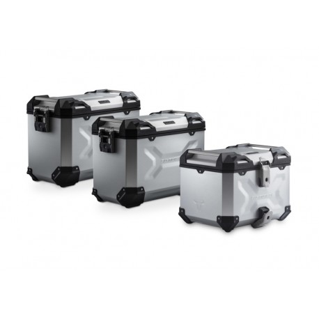 ZESTAW KUFRÓW TRAX ADV I STELAŻY SW-MOTECH YAMAHA MT-07 TRACER (16-) SILVER