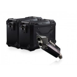 ZESTAW KUFRA CENTRALNEGO TRAX ADV SW-MOTECH 45/45 L. BMW R 1300 GS (23-) BLACK