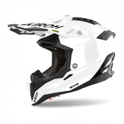 KASK MOTOCYKLOWY AIROH AVIATOR 3 FIM WHITE GLOSS XS