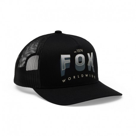 CZAPKA Z DASZKIEM FOX BLOCK MESH TRUCKER BLACK OS