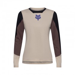 KOSZULKA ROWEROWA Z DŁUGIM RĘKAWEM DAMSKA FOX DEFEND PARK CHALK S