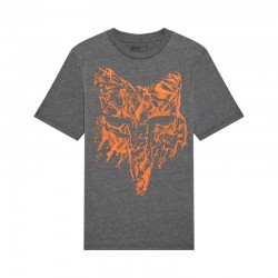 T-SHIRT JUNIOR FOX IMAGE PRINT HEAD HEATHER DARK GREY YS