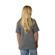 T-SHIRT JUNIOR FOX IMAGE PRINT HEAD HEATHER DARK GREY YS
