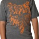 T-SHIRT JUNIOR FOX IMAGE PRINT HEAD HEATHER DARK GREY YS