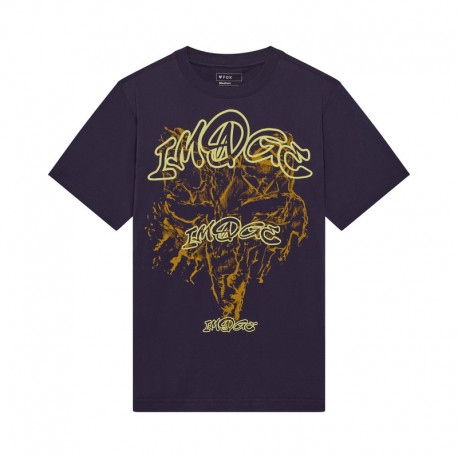 T-SHIRT FOX IMAGE PRINT PLUM OVERSIZED PERFECT L