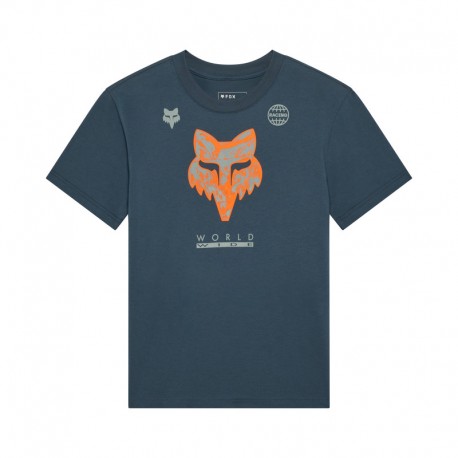 T-SHIRT DAMSKI FOX IMAGE PRINT DEEP COBALT S