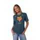 T-SHIRT DAMSKI FOX IMAGE PRINT DEEP COBALT S