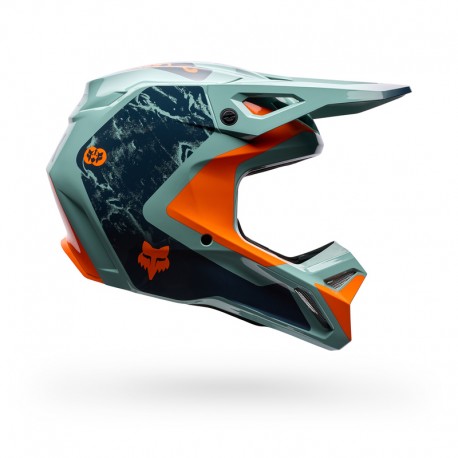 KASK MOTOCYKLOWY FOX V1 IMAGE PRINT ARCTIC BLUE M