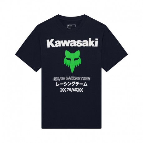 T-SHIRT FOX KAWASAKI MIDWEIGHT MIDNIGHT L