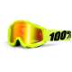 GOGLE 100% ACCURI FLUO YELLOW ŻÓŁTE FLUO  SZYBKA LUSTRO