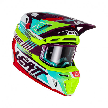 Leatt Moto 8.5 V23 + GOGLE VELOCITY 5.5 HELMET KIT NEON