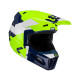 KASK LEATT MOTO  2.5 V23 LIME ŻÓŁTY FLUO GRANATOWY BIAŁY