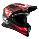 KASK SUOMY ALPHA WAVES MATT RED/SILVER