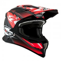 SUOMY ALPHA WAVES MATT RED/SILVER HELMET