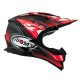 KASK SUOMY ALPHA WAVES MATT RED/SILVER