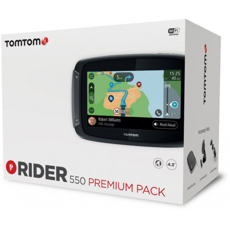 TOMTOM RIDER 550 PREMIUM PACK MOTORCYCLE NAVIGATION SYSTEM