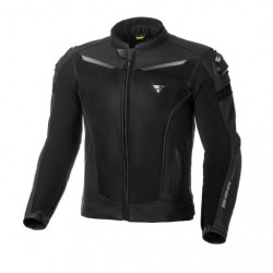 SHIMA PISTON BLACK LEATHER JACKET