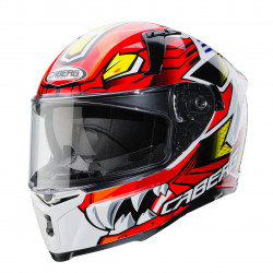 CABERG AVALON GIGA HELMET WHITE RED YELLOW