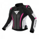 SHIMA LADY MIURA 2.0  BLACK WHITE PINK LEATHER JACKET