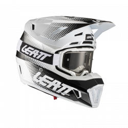 KASK LEATT MOTO 7.5 V22 + GOGLE VELOCITY 4.5 GRATIS BIAŁY/CZARNY