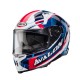 CABERG AVALON X OPTIC HELMET WHITE/BLUE/RED