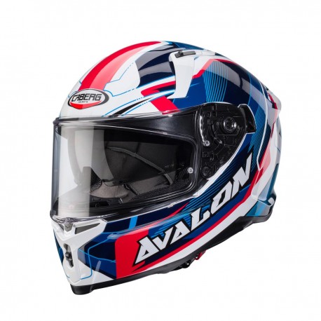 CABERG AVALON X OPTIC HELMET WHITE/BLUE/RED